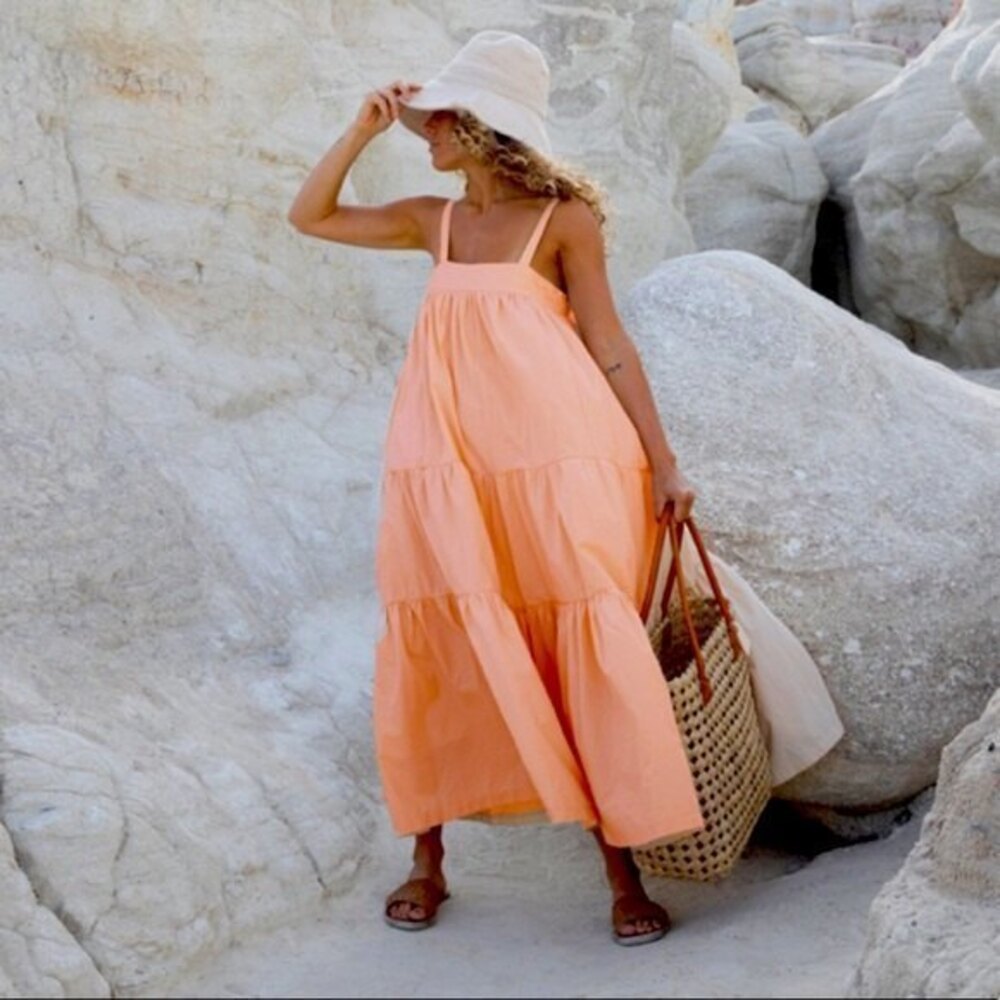 Araminta James The Sunset Dress in Peachy 6 NWOT